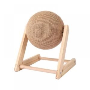Savlot Cat Scratcher Toy, Natural Sisal Cat Scratching Rotatable Ball, Cat Scratcher Toy Ball,Cat Self-entertainment Toy