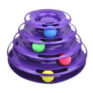 Purrfect Feline Titan’s Tower Interactive Cat Ball Toy, Suitable for Multiple Cats