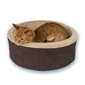 K&H Cuddle Cup Pet Cat Bed, Brown