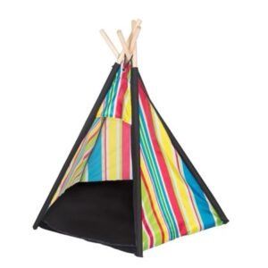 Pacific Play Tents Cozy Pet Teepee Dog House, Small, 26″L x 24.50″W x 27″H