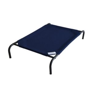 The Original Coolaroo Elevated Pet Dog Bed for Indoors & Outdoors, Large, Navy Blue