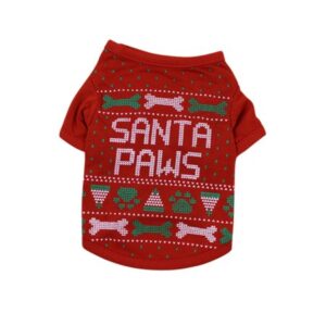 Small Dog Christmas Costume T Shirt Pets Party Apparel