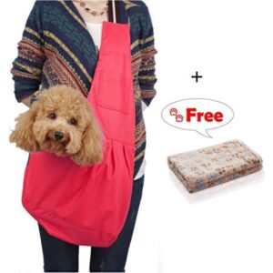 LUXMO Small Dog Pet Cat Sling Carrier Bag Adjustable Hands-free Dog Travel Bag Pet Carrier Bag