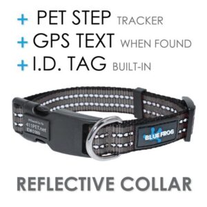 Blue Frog Track N Guard Protective GPS Tracking Dog Collar, Black, Medium