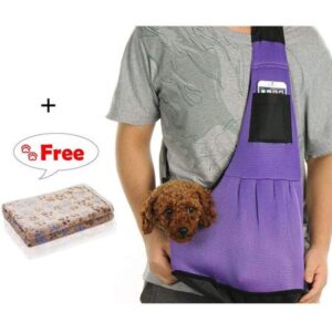 LUXMO Small Dog Pet Cat Sling Carrier Bag Adjustable Hands-free Dog Travel Bag Pet Carrier Bag