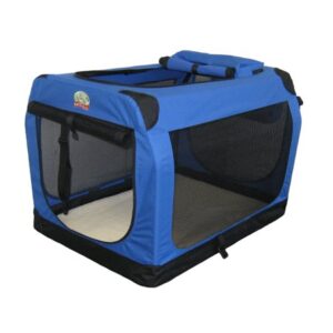 Go Pet Club Soft Pet Crate, Blue & Black