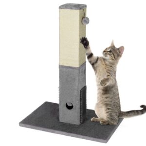 Gymax 31” Tall Cat Scratching Post Claw Scratcher w/ Sisal Rope & 2 plush Ball