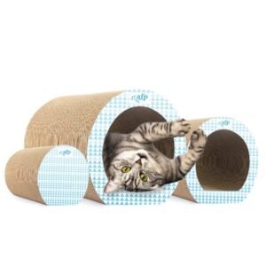 All for Paws 3 in 1 Cat Cave Cardboard Scratchers, Durable Cat Lounge Scratching Pad Toys