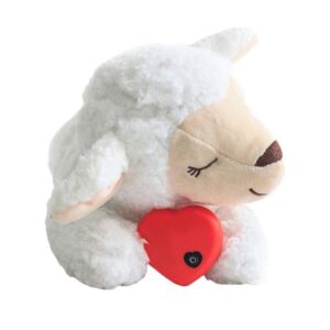 Puppy Toy with Heartbeat Dog Calming Behavioral Training Toy Sleeping Animal Plush Buddy for