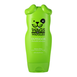 Wags & Wiggles Outdoor Citronella Dog Shampoo in Lemon Drop Scent | Dog Grooming Supplies for Smelly Dogs, 16 Ounces | Great Way to Keep Your Dog’s Coat Clean