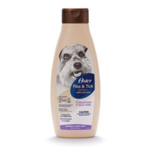 Oster Flea & Tick Oatmeal Dog Shampoo, Mandarin Violet, 18 oz.