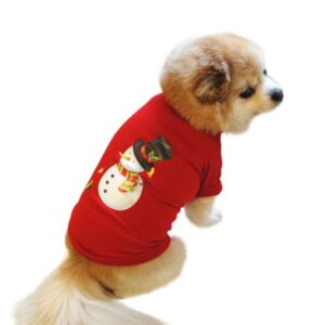 Cozy Dog T Shirt Sweatshirt Winter Christmas Snowman Clothes Holiday Outerwear Apparel