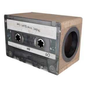 District 70 Mix Tape Cardboard Cat Scratcher – Black (Large)