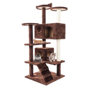 Ktaxon 52 Inch Cat Tree Tower Scratcher Condos, Brown