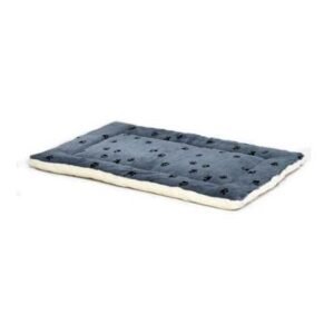MidWest Fleece Blue Paw Print Reversible Dog Bed 54″