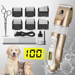 Dog Hair Clipper Grooming (Pet/Cat/Dog/Rabbit) Haircut Trimmer Shaver Set Professional Electric Pet Hair Trimmer