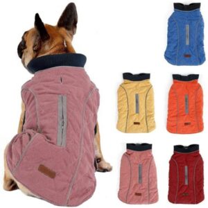 Dog Cold Weather Vest Waterproof Windproof Reversible Dog Apparel Winter Coat Warm Dog Outfits for Small Dogs