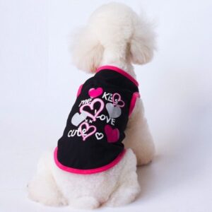 Dog Pet Puppy Love Heart Vest Apparel for Small Medium Dogs Warmer Summer T-shirt Clothes