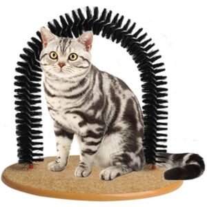 JINGPENG Cat Brush Arch Pet Back Scratcher Brush Massager Grooming Toy Cat Back Scratching Tool