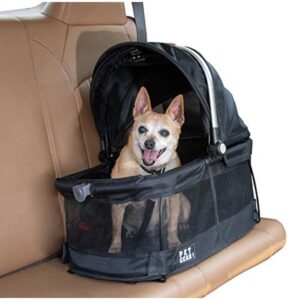 Pet Gear View 360 Pet Carrier & Car Seat for Small Dogs & Cats with Mesh Ventilation for Easy Viewing, Black – 360