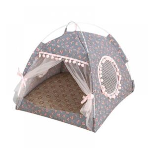 Wuffmeow Pets Tent House Portable Washable Breathable Outdoor Indoor Kennel Small Dogs Accessories