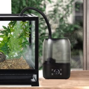 REPTIZOO Digital Reptile Timming Humidifier Fogger, Automatic Adjustable Terrarium Humidifier,4 Liter Tank