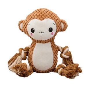 Left wind Naughty Monkey Pet Sound Teething Chew Toy To Relieve Boredom