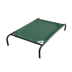 The Original Coolaroo Elevated Pet Dog Bed for Indoors & Outdoors, Large, Brunswick Green