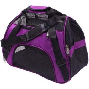 WOEMMEOW Dog Carrier and Cat Carrier, Pet Carrier, Airline Approved Duffle Bags, Pet Travel Portable Bag Home for Little Dogs, Cats, and Puppies, Small Animals Size 17″L x 7.9″W x 11.4″H, Purple