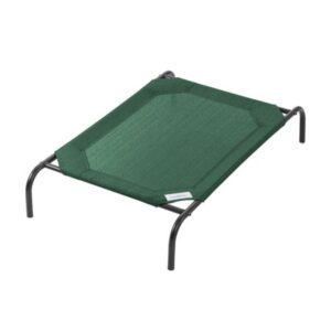 The Original Coolaroo Elevated Pet Dog Bed for Indoors & Outdoors, Medium, Brunswick Green