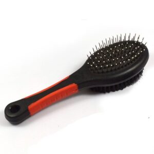 Wideskall Double Sided Bristle & Pin Pet Grooming Brush Fur Shedding Tool for Dog & Cat