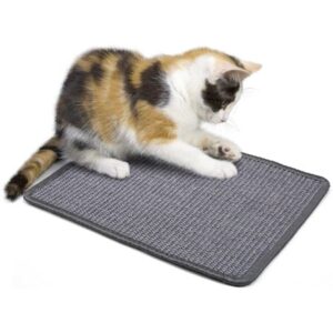 Cat Scratcher Mat, Natural Sisal Cat Scratch Pad with Velcro, Horizontal Cat Floor Scratching Pad Rug, Protect Carpets and Sofas, 11.8 x 15.7/15.7 x 23.6/23.6 x 23.6 inch, Not have Velcro