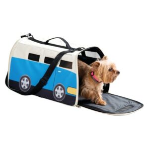 ETNA Products Happy Camper Pet Carrier – Cute RV Shaped Small Dog or Cat Carrier Water Resistant Travel Bag