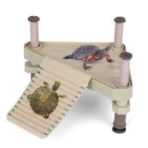 Higoodz Reptiles Floating Platform Pier with Ramp Ladder Terrarium Tank Ornament