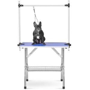 Anysun Large Size 46″ Grooming Table for Pet Dog and Cat with Adjustable Arm and Clamps Large Heavy Duty