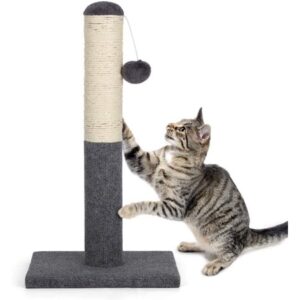 Cat Scratching Post Cat Claw Scratcher Durable Activity Tree Tower with Hanging Ball