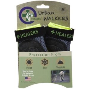 Healers Foam & Polyester Dog Boots, Black, M