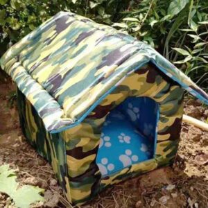 RuiJY Waterproof Dog House Lovely Wear-Resistant Foldable Pet Shelter for Home