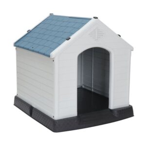 All-Weather Design Dog House Shelter Easy To Assemble Perfect For Backyards