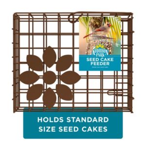 Audubon Park Seed Cake Basket Bird Feeder, Bronze Finish, Holds One Large Seed Cake