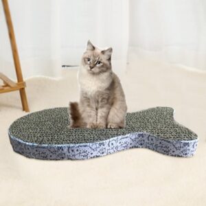 Flmtop Cat Scratcher Eco-friendly Compact Corrugated Paper Higher Density Cat Scratching Pad for Family