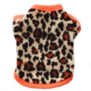 Pet Dog Fleece Coat, Soft Warm Dog Clothes, Skull Camouflage/Polka dot/Leopard/Paw Printed/Striped Pullover Fleece Warm Jacket Costume for Doggy Cat Puppy Apparel,M
