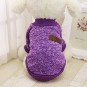 Pet Dog Classic Knitwear Sweater Fleece Coat Soft Thickening Warm Pup Dogs Shirt Winter Pet Dog Cat Clothes Soft Puppy Customes Clothing for Small Dogs