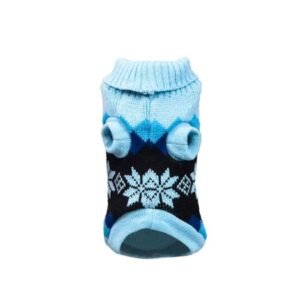 Dog Woolen Christmas Sweater Winter Warm Small Pet Apparel Mini Putty Cute Printed High Collar Shirt Soft Jacket Knitted Crochet Wool Elastic Coat Sweatshirt Xmas Doggy