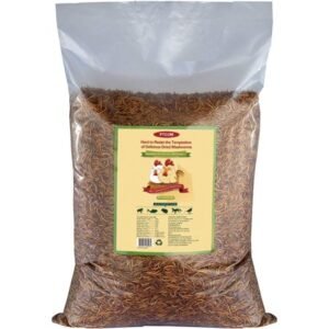 10lbs Bulk Non-GMO Dried Mealworms for Reptile , Tortoise ; Amphibian ,Lizard ;Wild Birds; Chichens; Duck etc