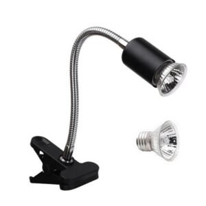 75W Reptile Heat Lamp Tortoise Heat Lamp Basking Lamp Adjustable with Clip for Reptiles Lizard Turtle Aquarium Bulb Included