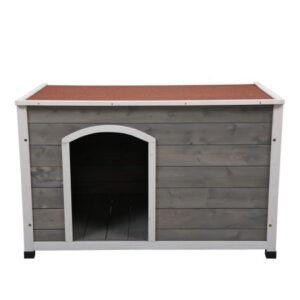 Wooden Dog House Weatherproof for Small Medium Dogs Outdoor Dog Kennel Cabin