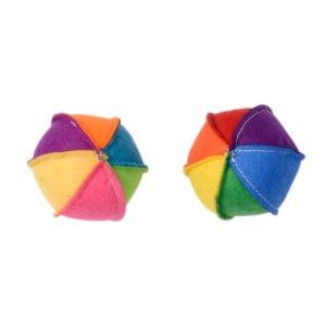 Multipet Felt Beach Ball 3 Pack Cat Toys, Assorted Colors, Size: 2.5″
