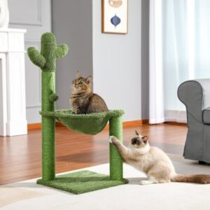 PAWZ Road Cactus Cat Scratching Post Cat Hammock Bed Sisal Scratcher,37″