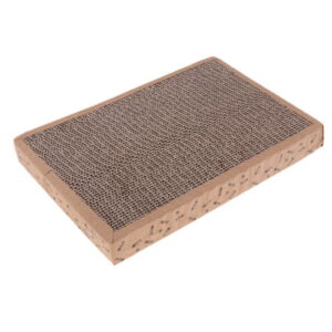 Cat Toy Scratching Corrugated Cardboard Scratcher Board Bed Post Catnip Included